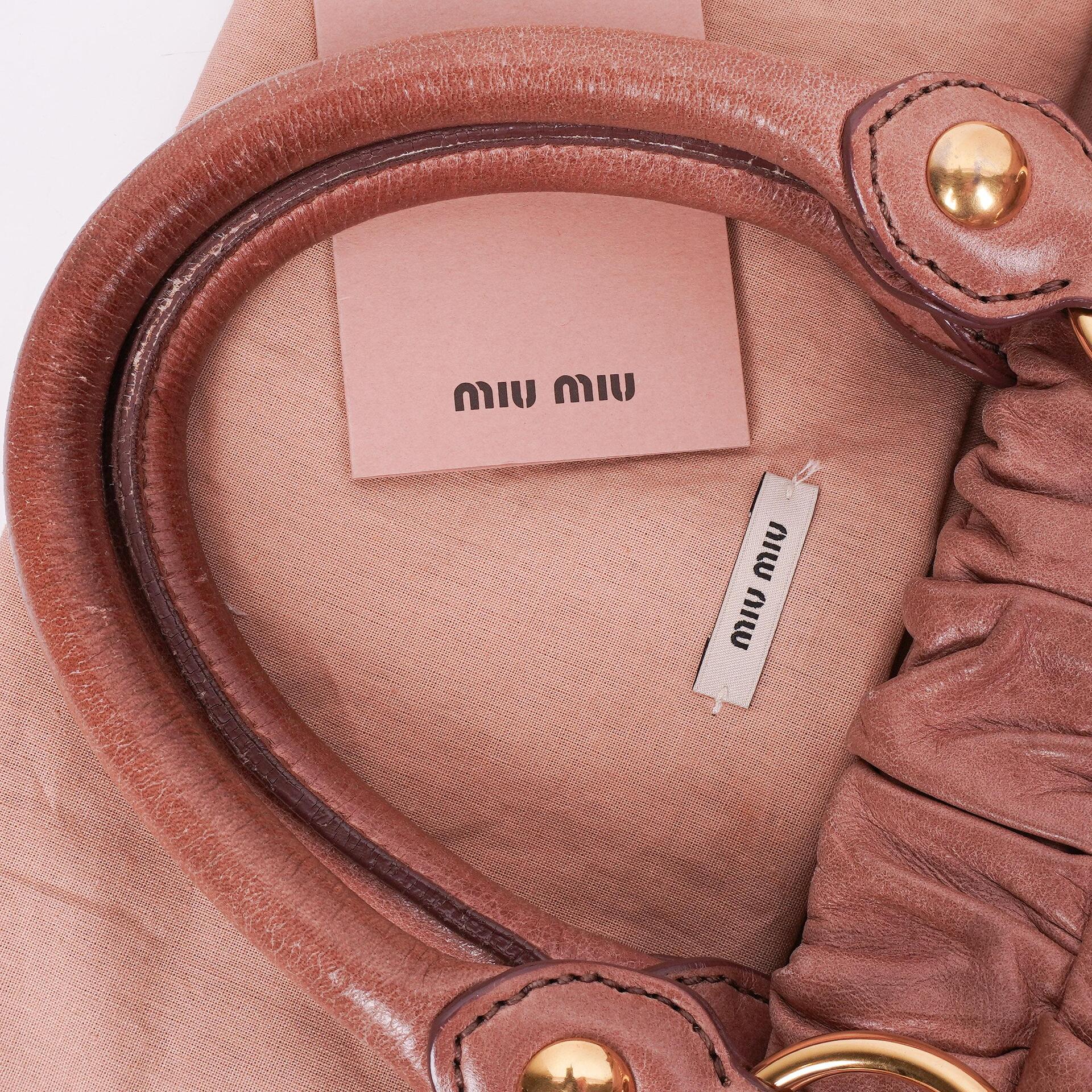 Miu Miu Vitello Shine Satchel Tasche