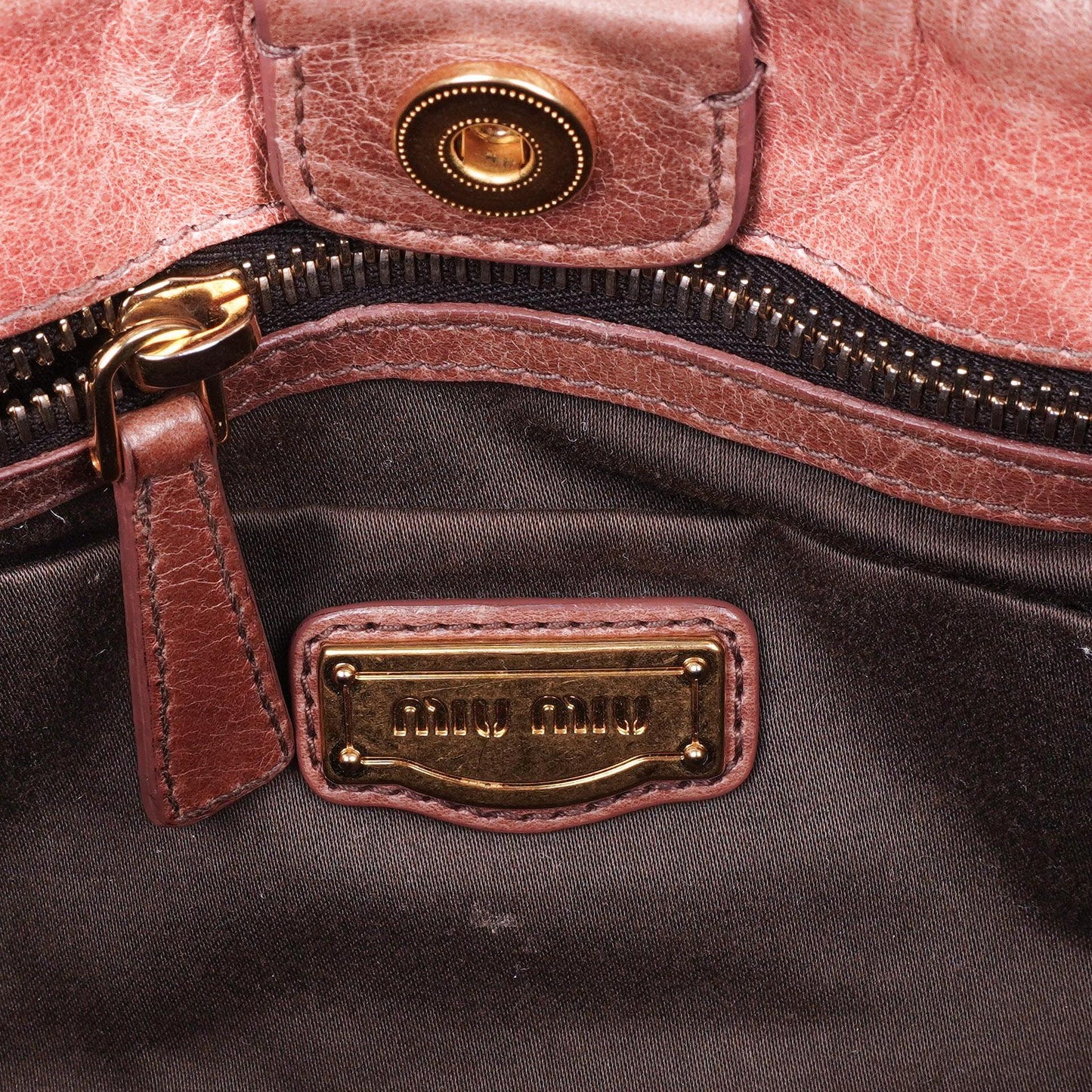 Miu Miu Vitello Shine Satchel Tasche