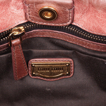 Miu Miu Vitello Shine Satchel Tasche