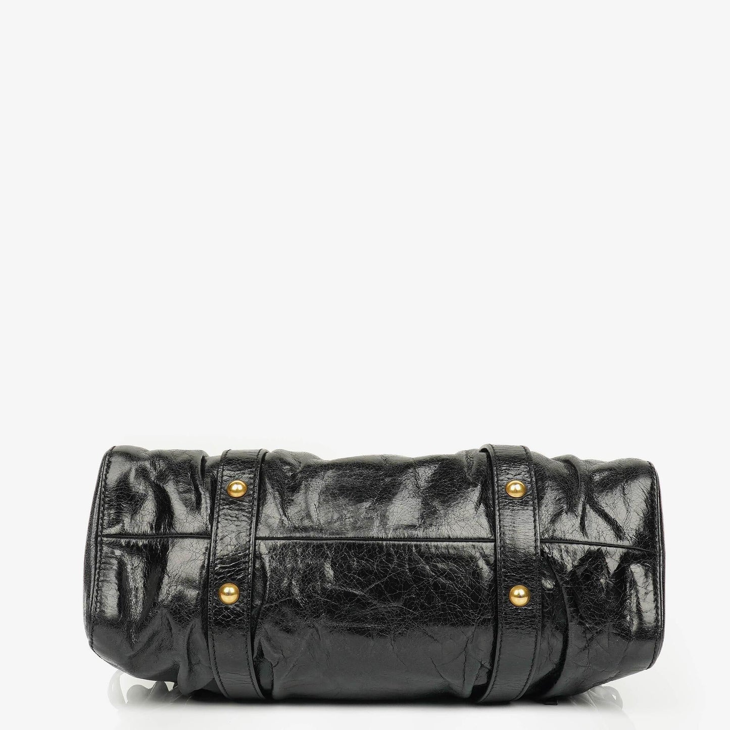 Miu Miu Satchel Tasche aus schwarzem Vitello Leder