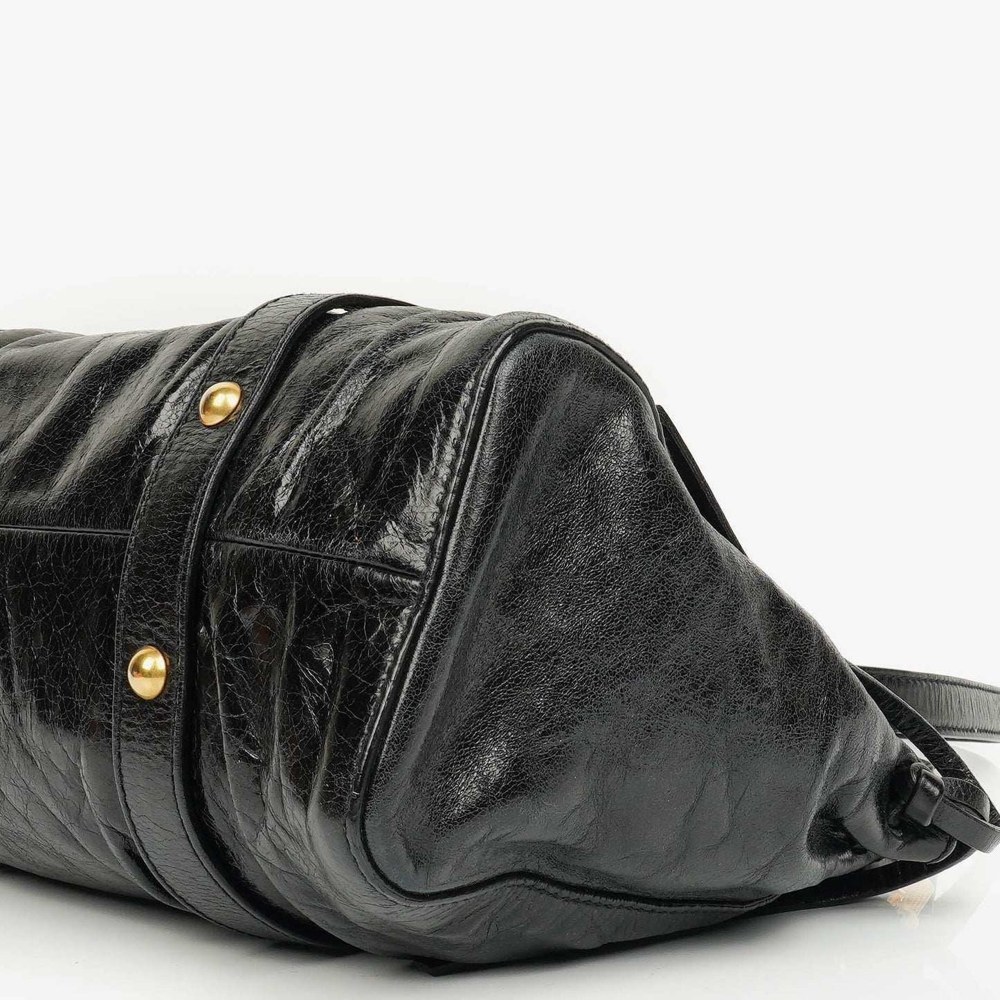 Miu Miu Satchel Tasche aus schwarzem Vitello Leder
