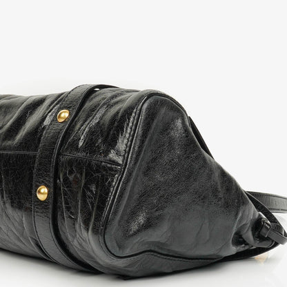 Miu Miu Satchel Tasche aus schwarzem Vitello Leder