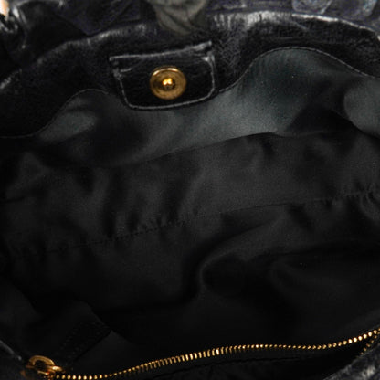 Miu Miu Satchel Tasche aus schwarzem Vitello Leder