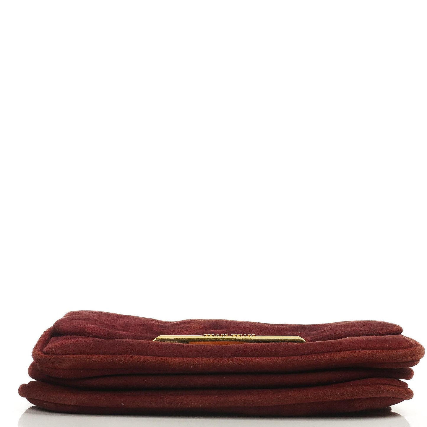 Miu Miu Camoscio Granato Schultertasche mit Kette