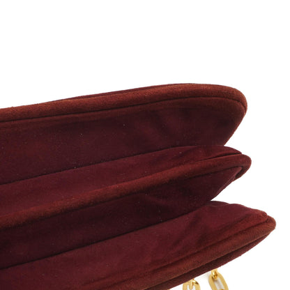 Miu Miu Camoscio Granato Schultertasche mit Kette