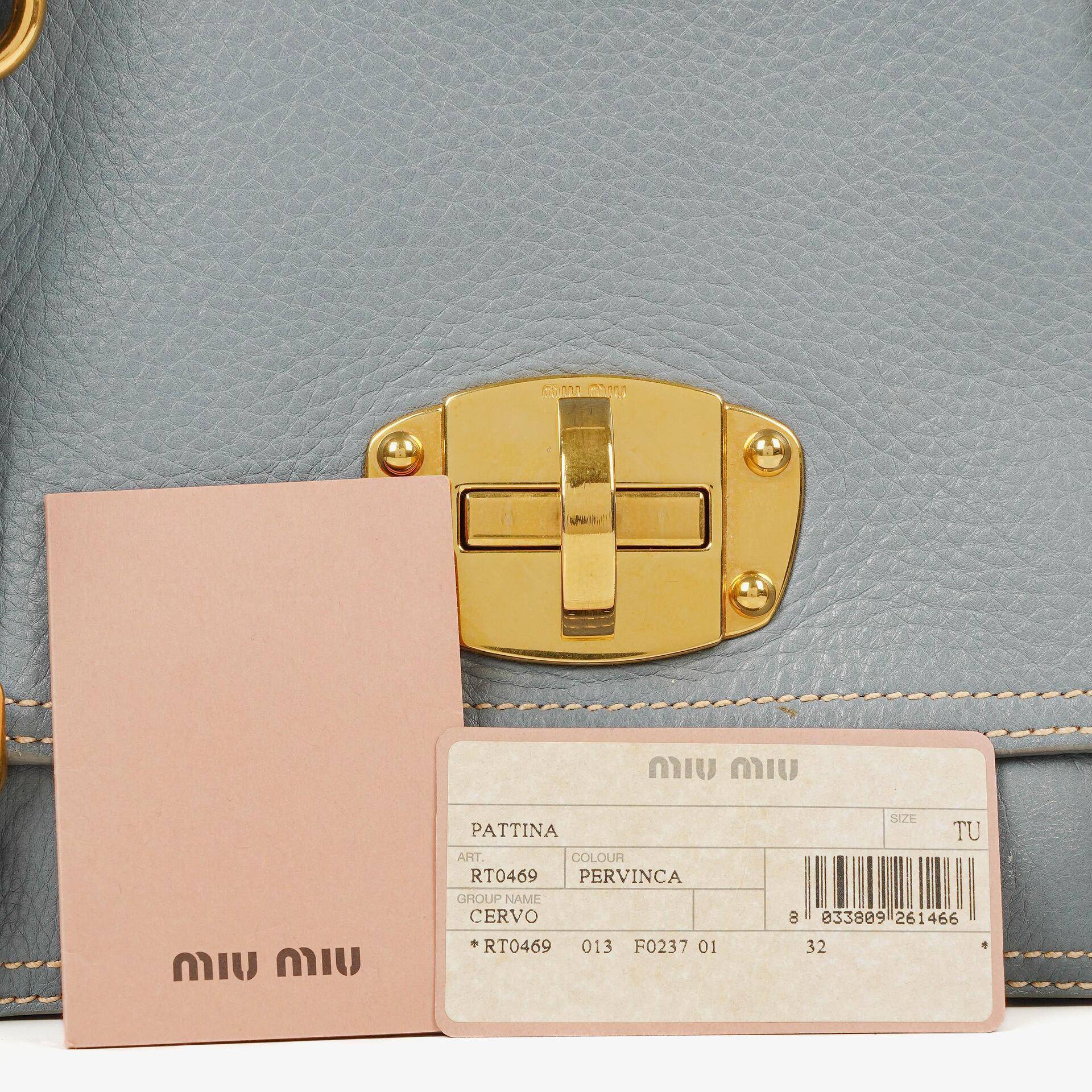 Miu Miu Cervo Pattina Pervinca Schultertasche