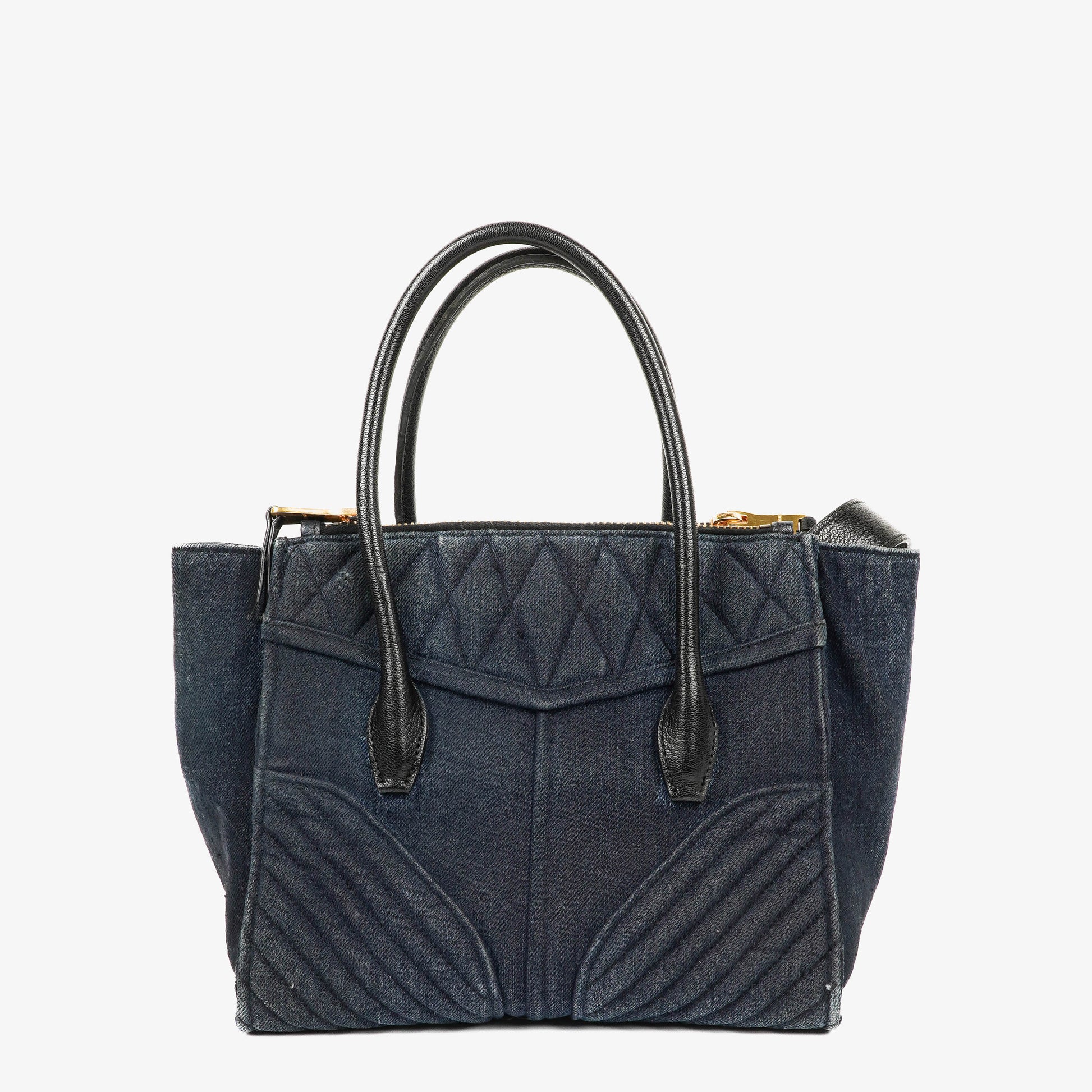 Miu Miu Denim Biker Avio Handtasche