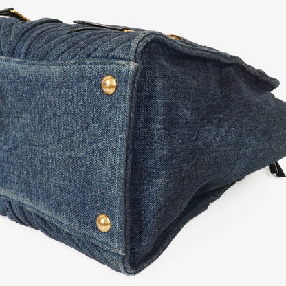 Miu Miu Denim Biker Avio Handtasche