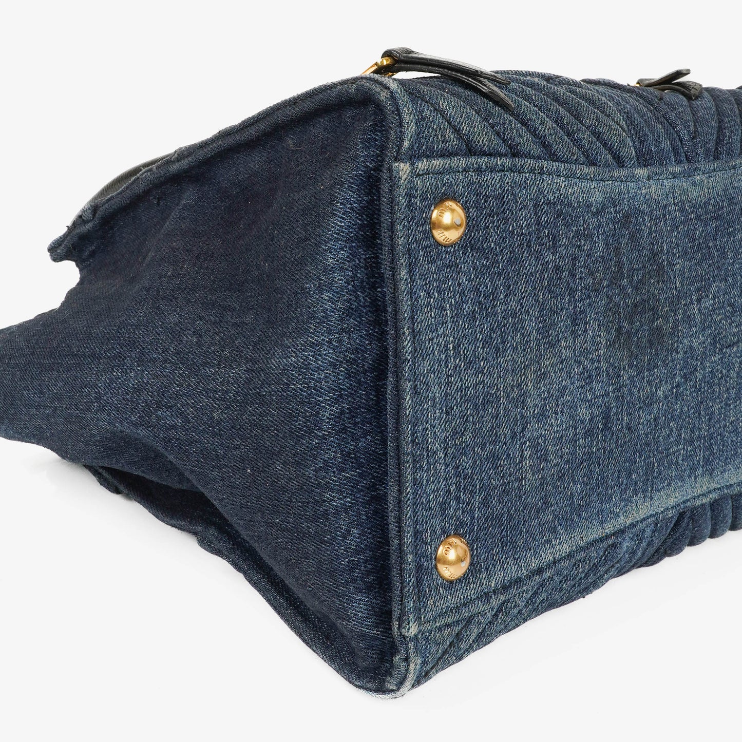 Miu Miu Denim Biker Avio Handtasche