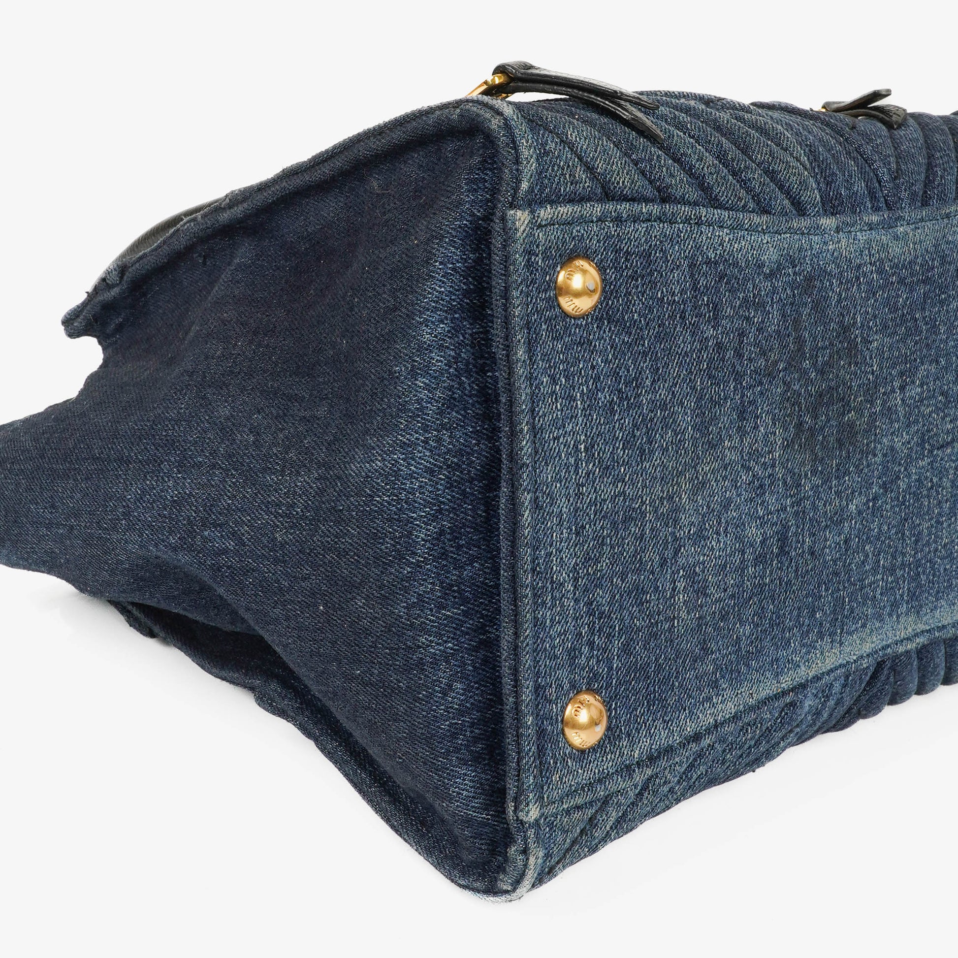 Miu Miu Denim Biker Avio Handtasche