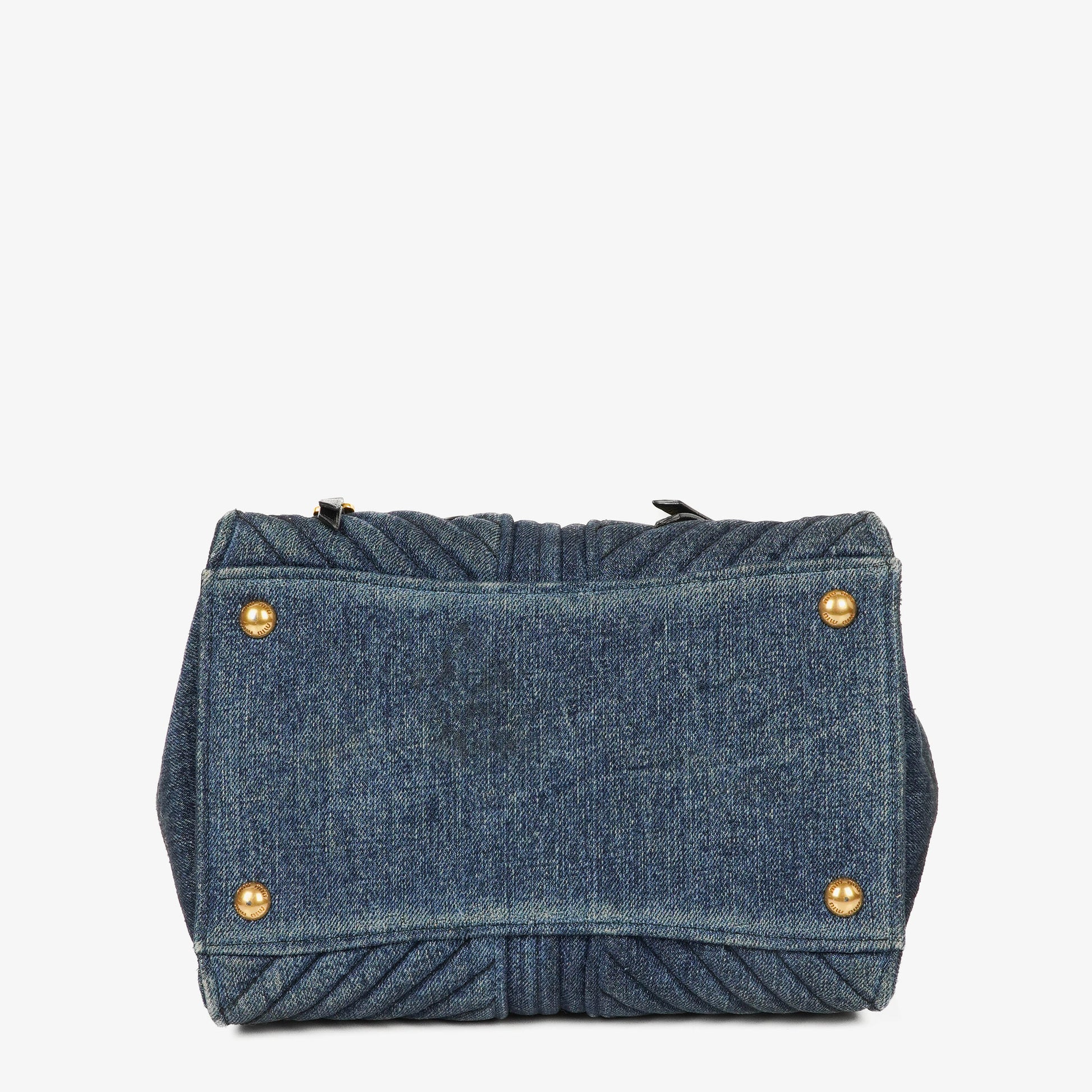 Miu Miu Denim Biker Avio Handtasche