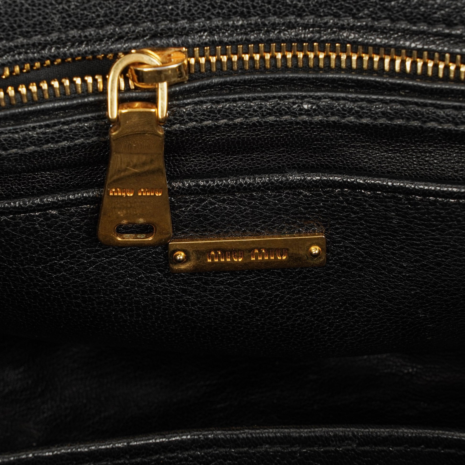 Miu Miu Denim Biker Avio Handtasche