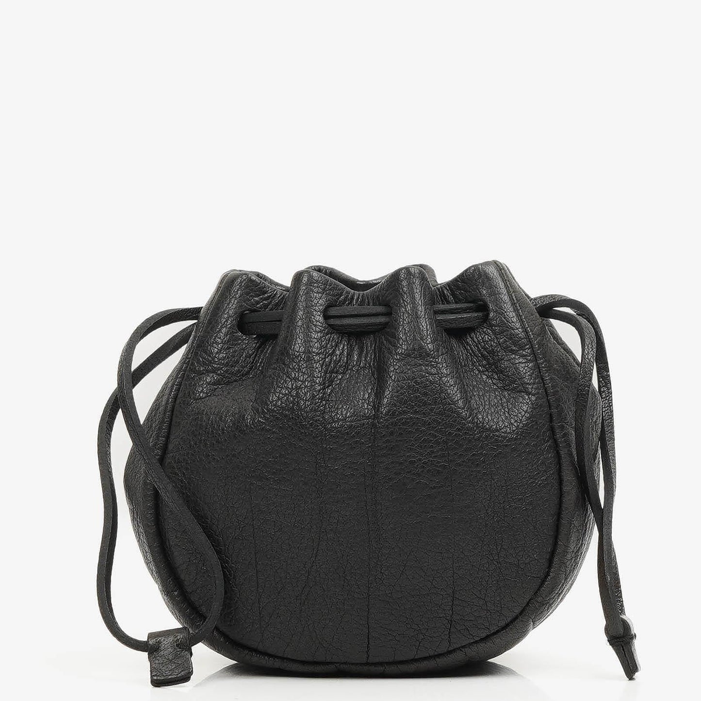 Miu Miu Kordelzug Schwarzes Nero Leder Portemonnaie Portafoglio