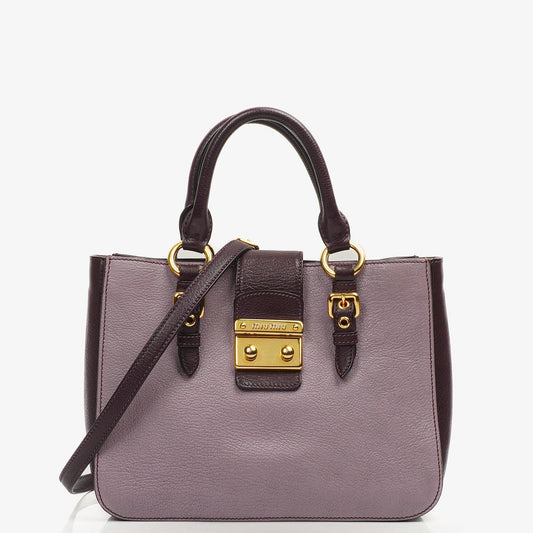 Miu Miu Madras Ziegenleder Glycine Viola Bicolore Tasche