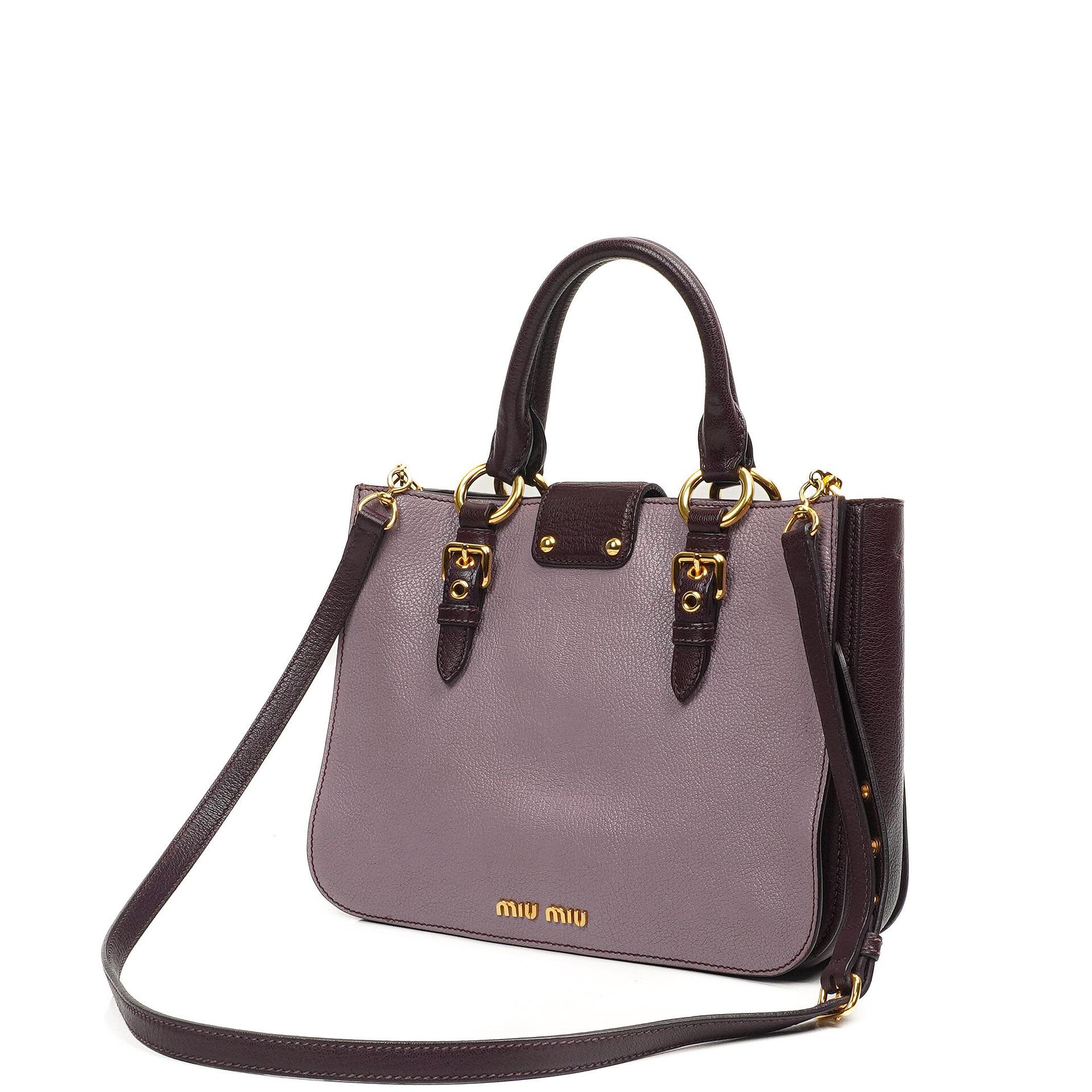 Miu Miu Madras Ziegenleder Glycine Viola Bicolore Tasche