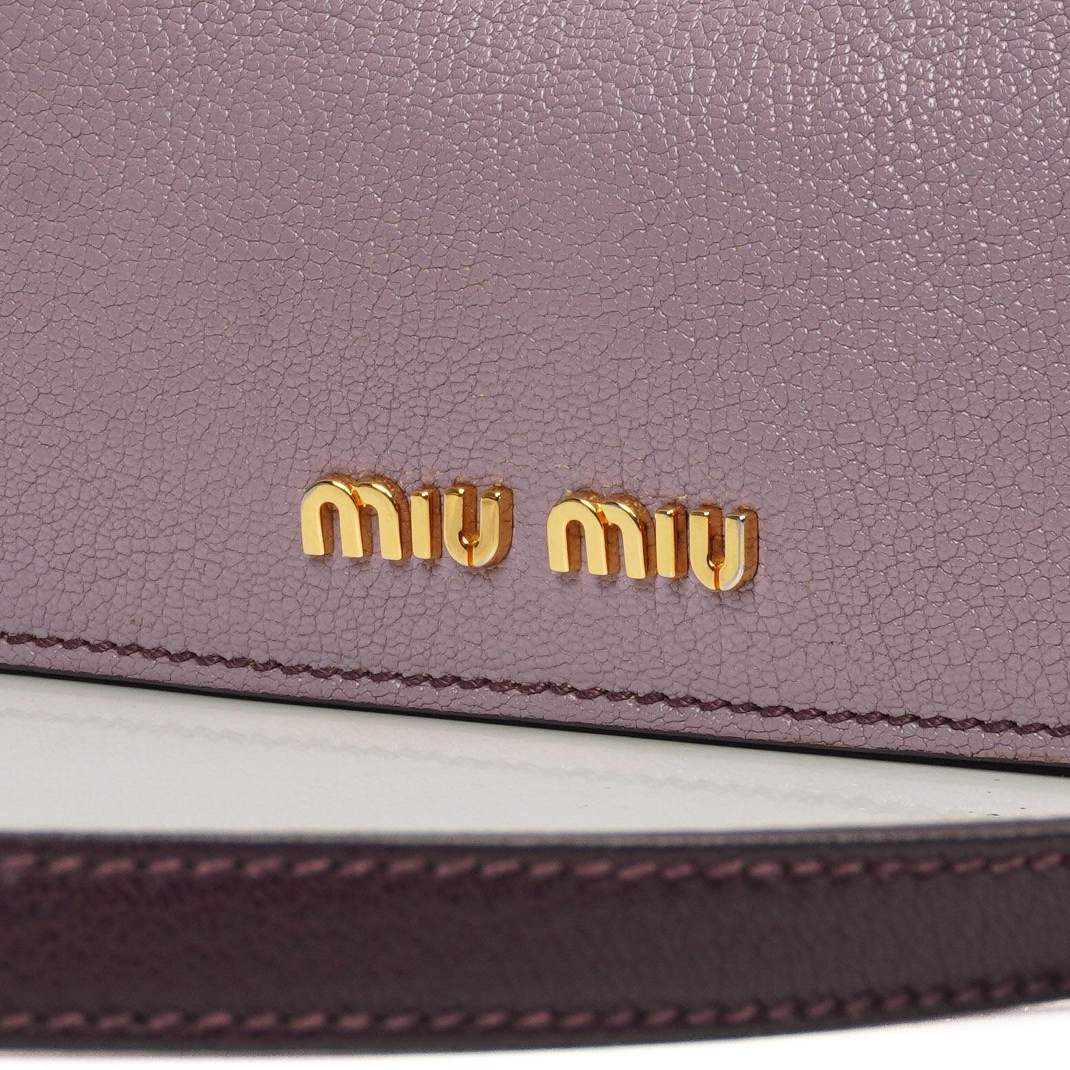 Miu Miu Madras Ziegenleder Glycine Viola Bicolore Tasche