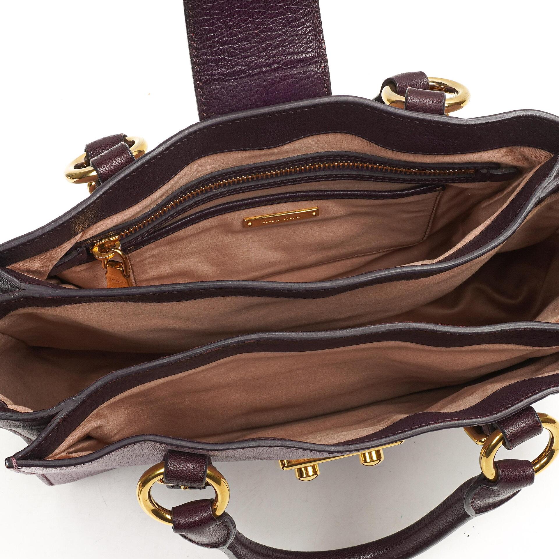 Miu Miu Madras Ziegenleder Glycine Viola Bicolore Tasche