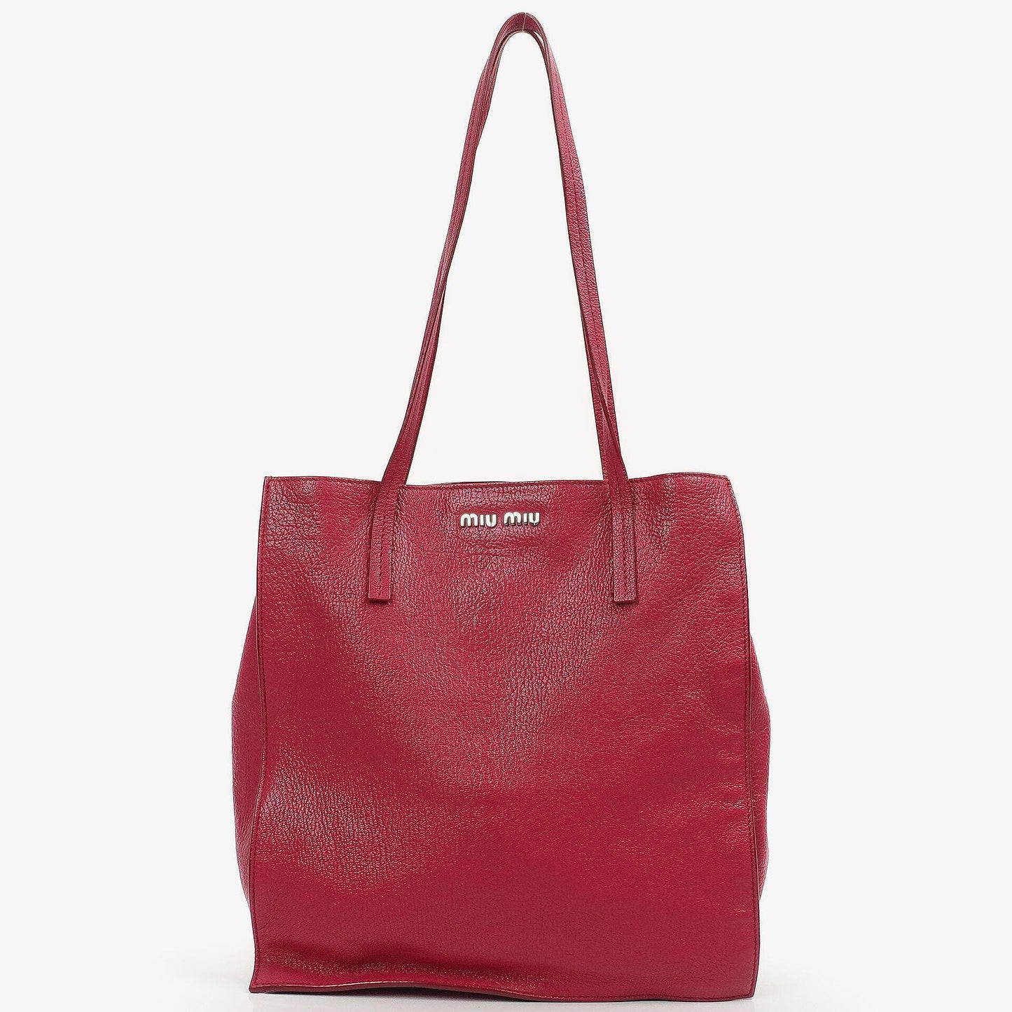 Miu Miu Peonia Tote Tasche aus Madras-Ziegenleder