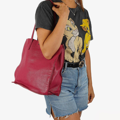Miu Miu Peonia Tote Tasche aus Madras-Ziegenleder