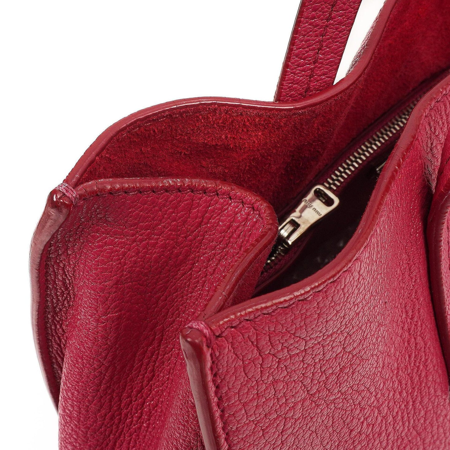 Miu Miu Peonia Tote Tasche aus Madras-Ziegenleder