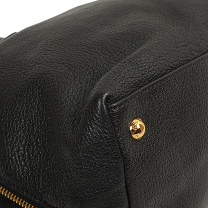 Miu Miu Madras Ziegenleder Reißverschluss Schwarz Nero Umhängetasche