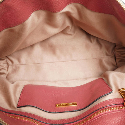 Miu Miu Madras Ziegenleder Reißverschluss Pink Umhängetasche