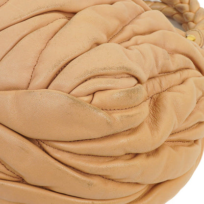 Miu Miu Matelasse Tote Tasche Beige Leder