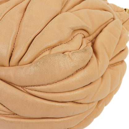 Miu Miu Matelasse Tote Tasche Beige Leder