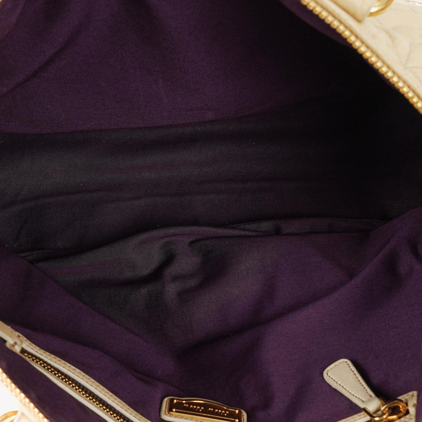 Miu Miu Matelassé Tote Tasche aus cremeweißem gestepptem Nappaleder