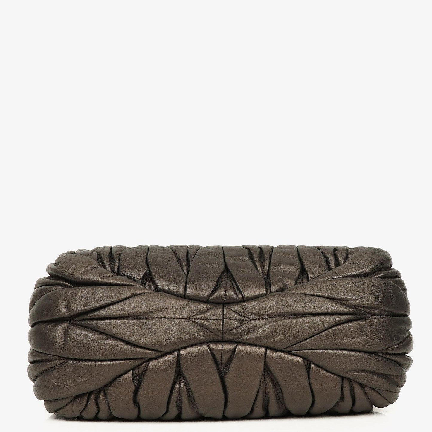 Miu Miu Matelassé Tote aus Grafit Mordoré Metallic Nappa-Leder
