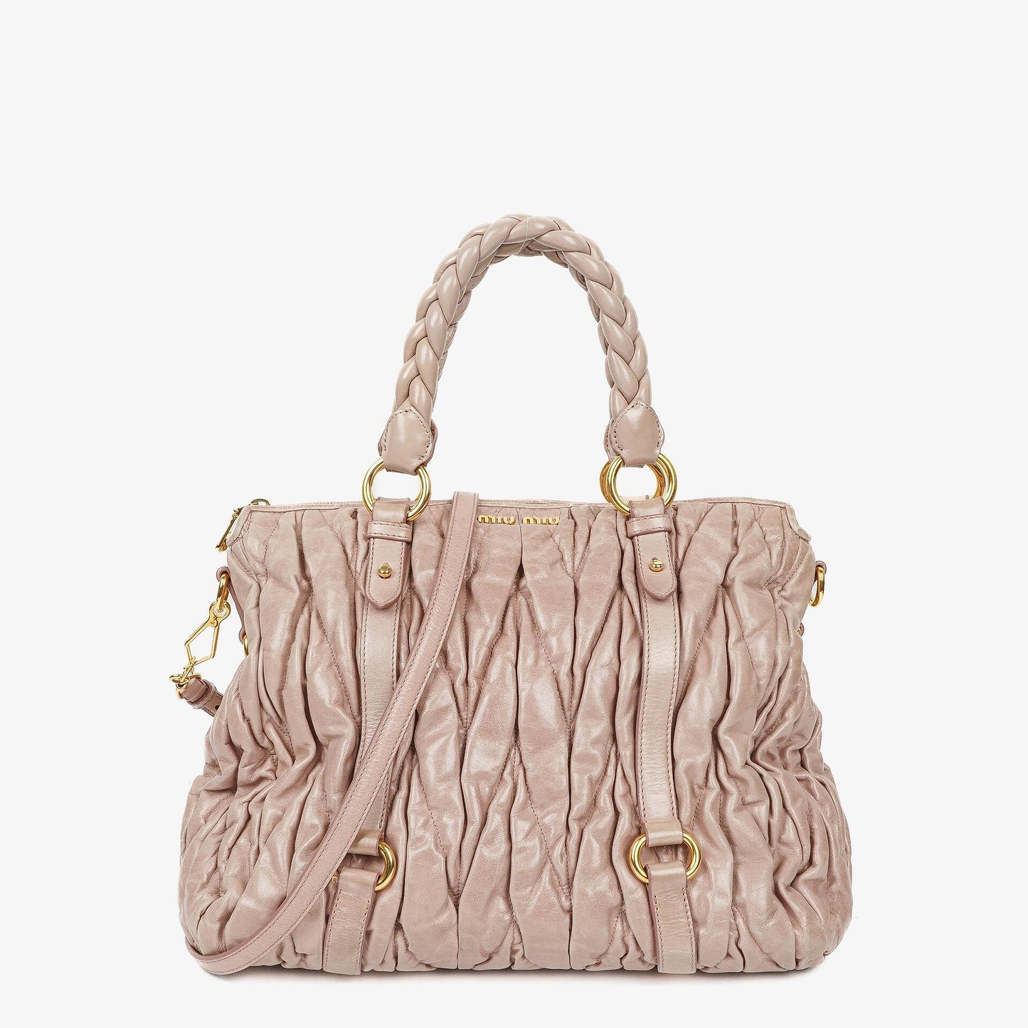 Miu Miu Matelassé Tote Tasche aus Leder