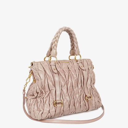 Miu Miu Matelassé Tote Tasche aus Leder