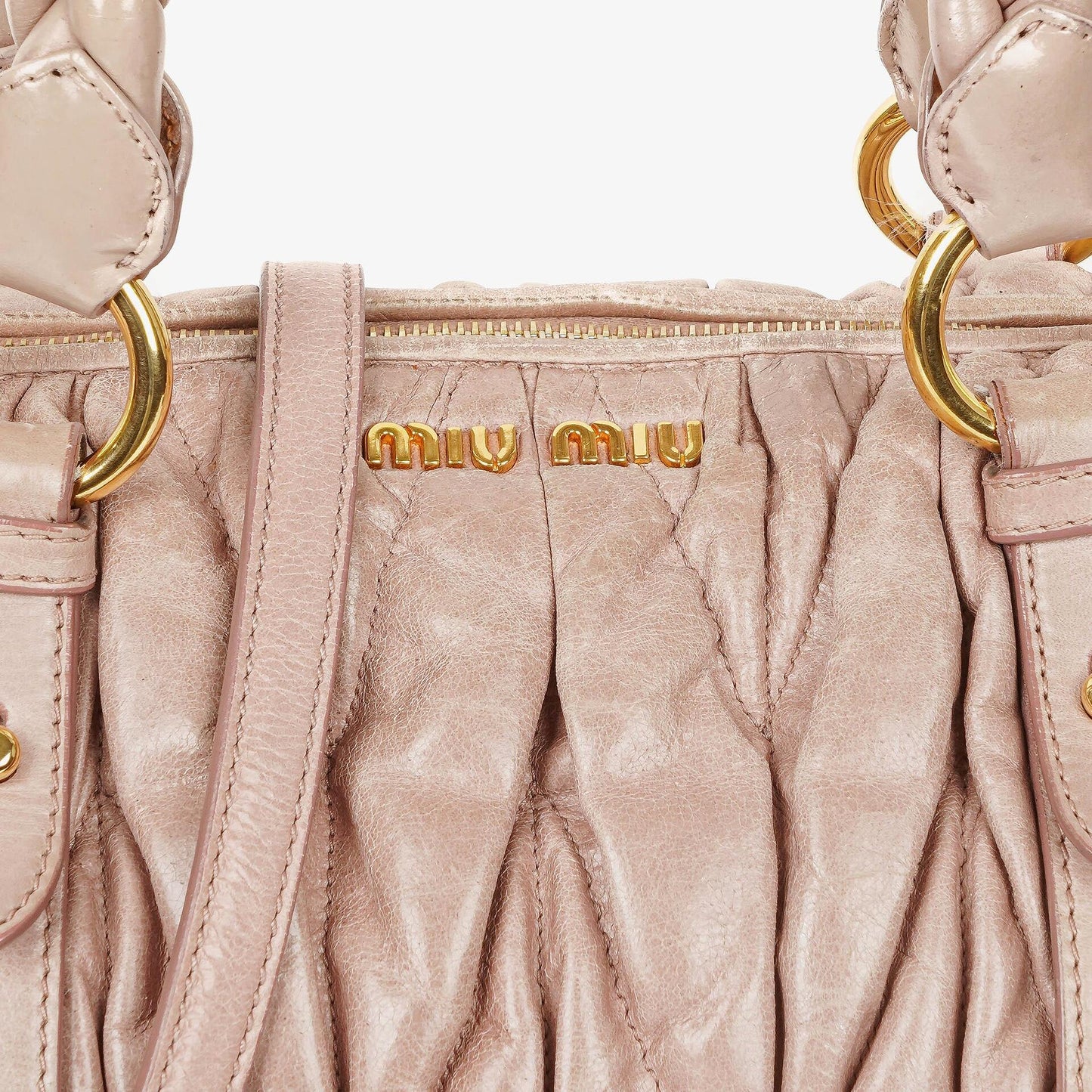 Miu Miu Matelassé Tote Tasche aus Leder