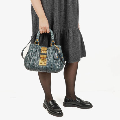 Miu Miu Tote Bag aus Matelassé-Leder