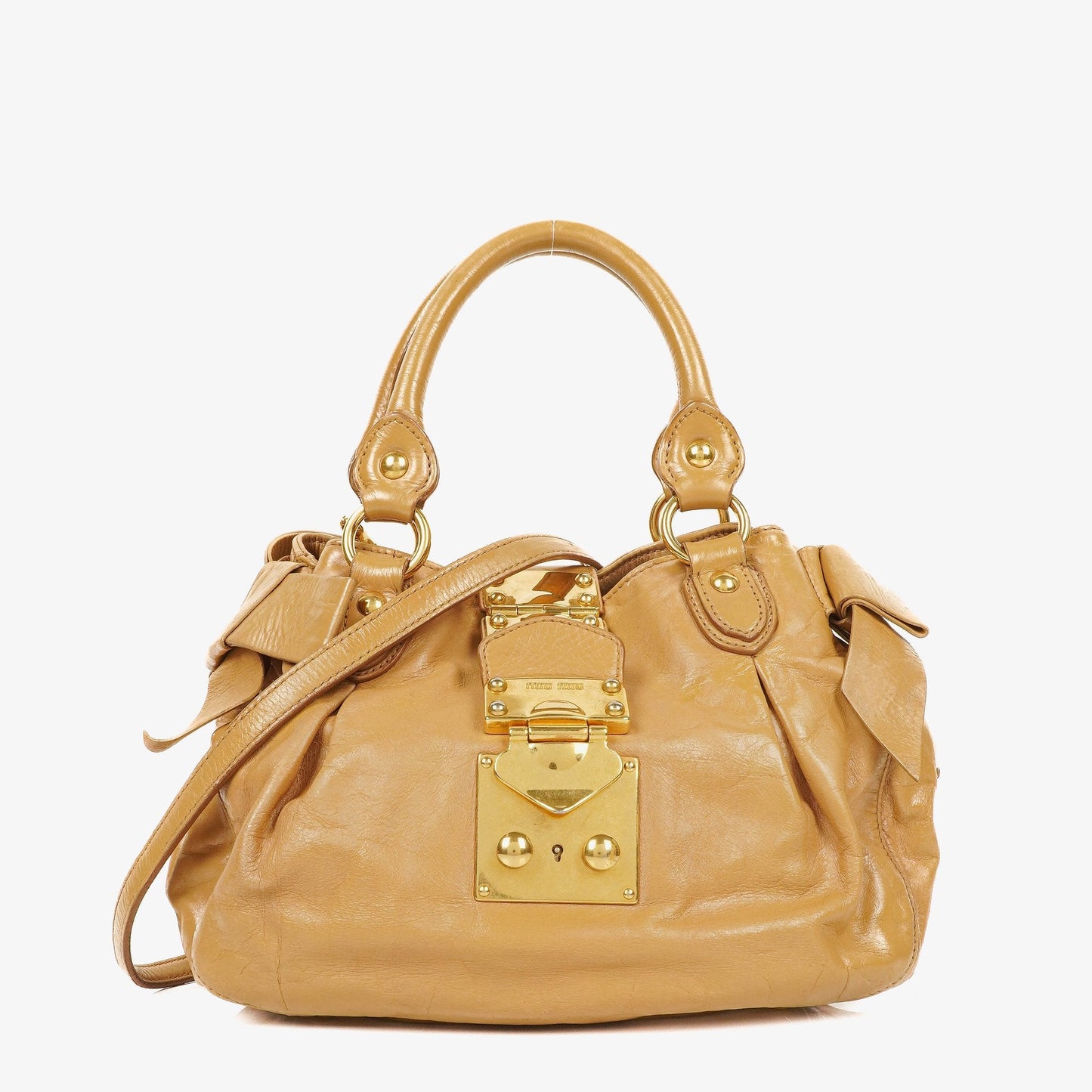 Miu Miu Lux Tote Bag aus Leder