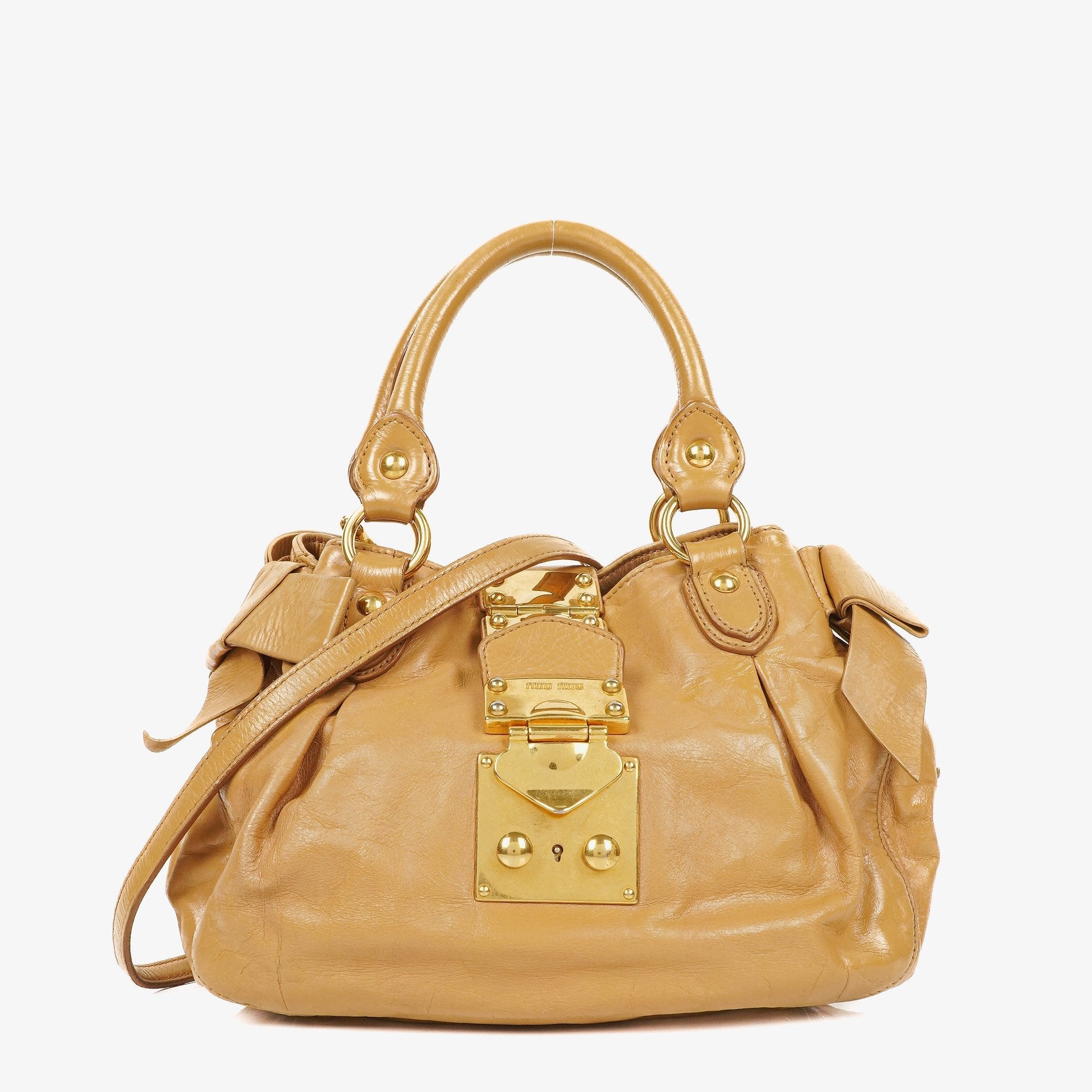 Miu Miu Lux Tote Bag aus Leder