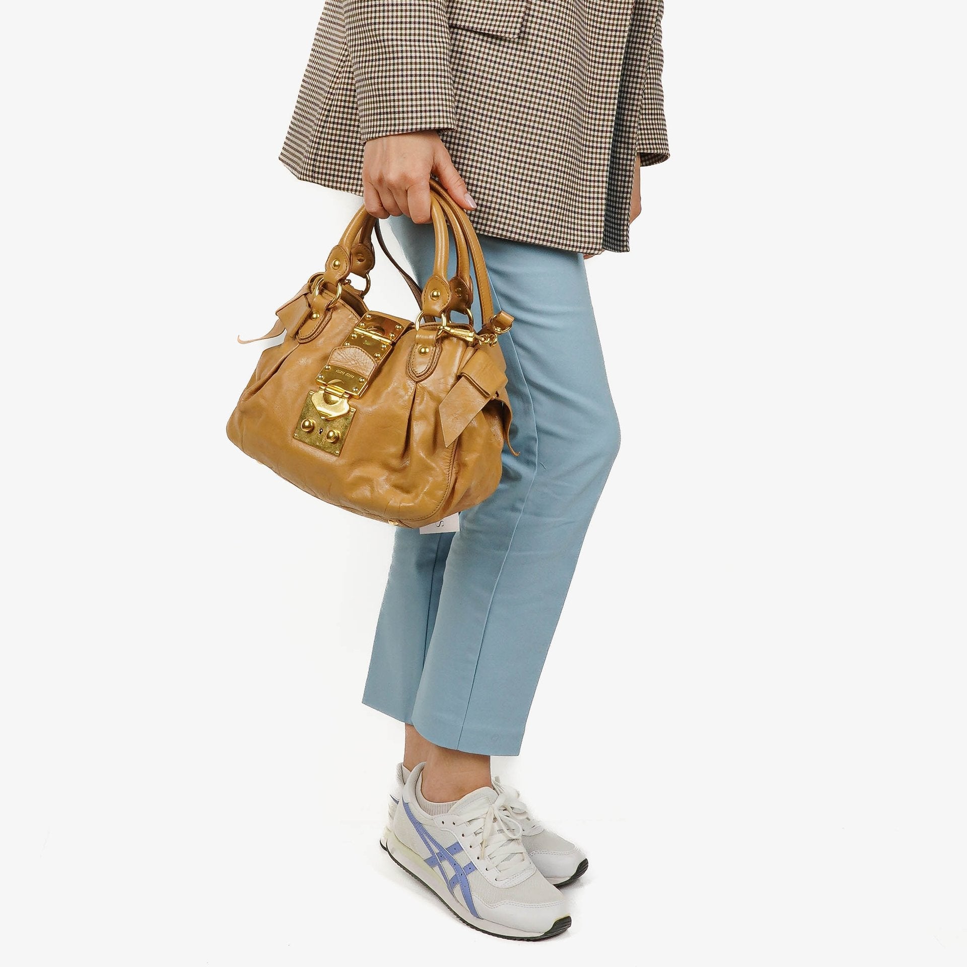 Miu Miu Lux Tote Bag aus Leder
