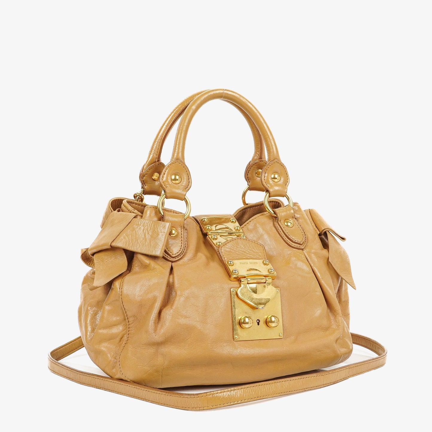 Miu Miu Lux Tote Bag aus Leder