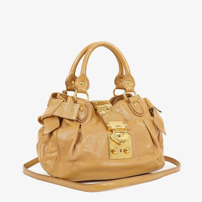 Miu Miu Lux Tote Bag aus Leder