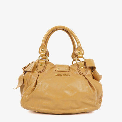 Miu Miu Lux Tote Bag aus Leder