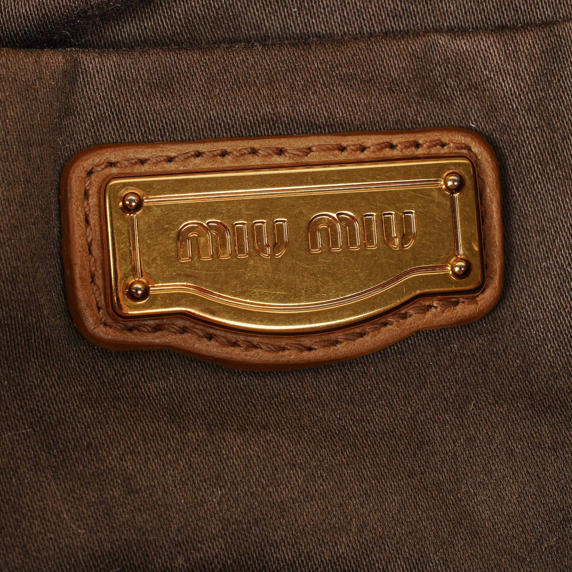 Miu Miu Lux Tote Bag aus Leder