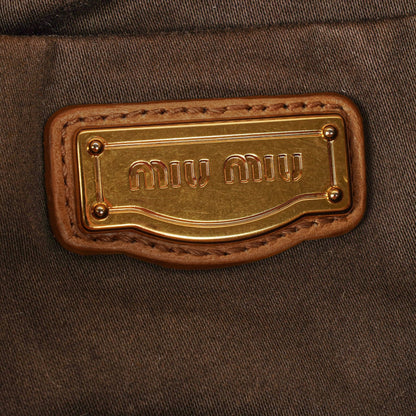 Miu Miu Lux Tote Bag aus Leder