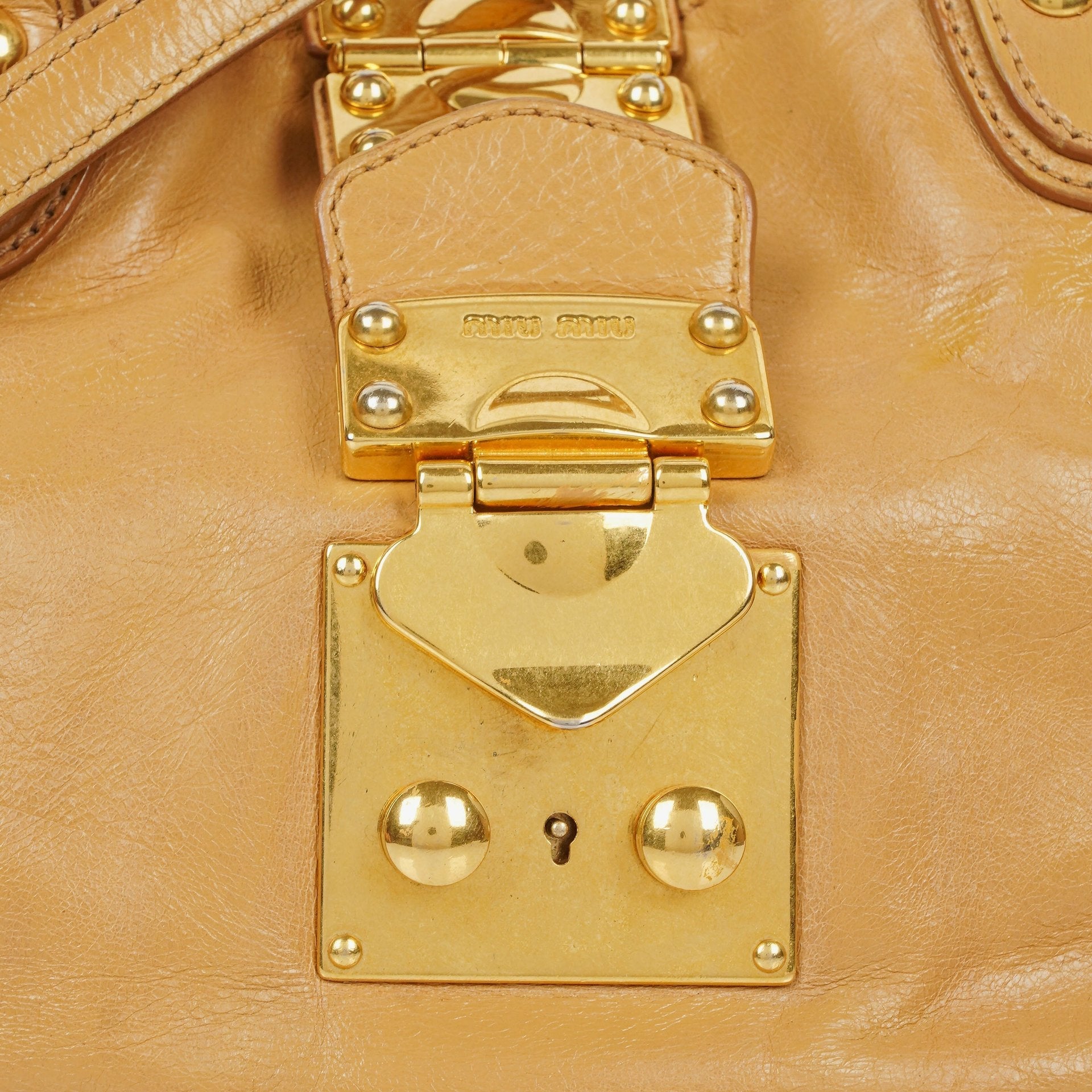 Miu Miu Lux Tote Bag aus Leder