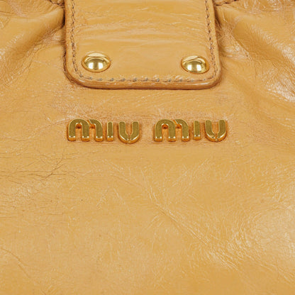 Miu Miu Lux Tote Bag aus Leder