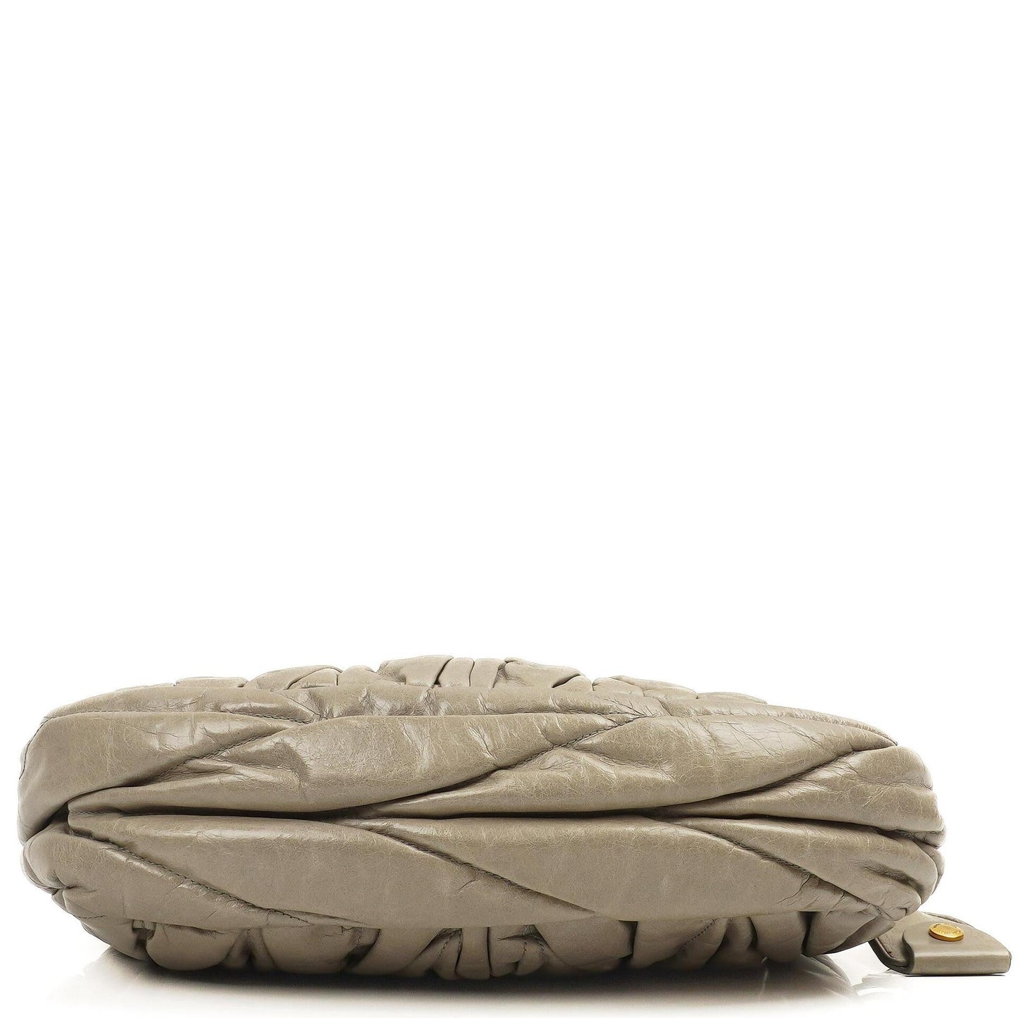 Miu Miu Matelasse Lux Napa Leder Grau Coffer Hobo Tasche