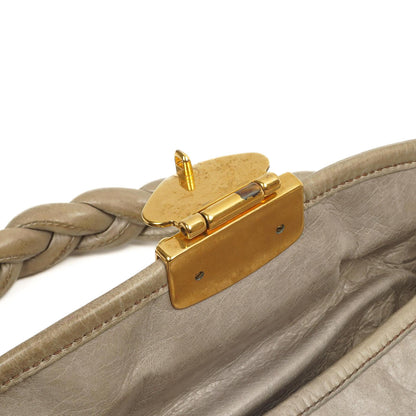 Miu Miu Matelasse Lux Napa Leder Grau Coffer Hobo Tasche