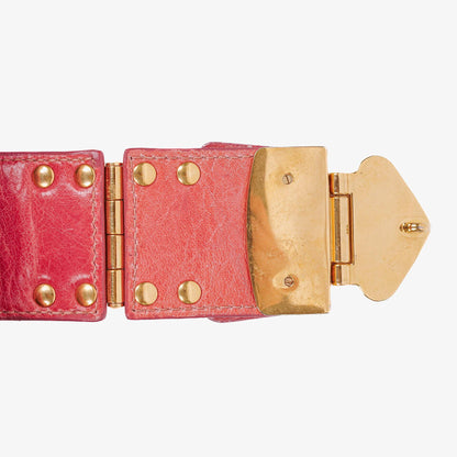 Miu Miu Matelassé Lux Tote Bag aus rosa Leder