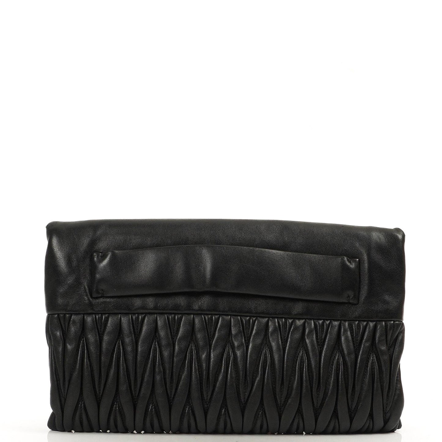 Miu Miu Matelasse Napa Nero Crossbody Clutch Bag Schwarz
