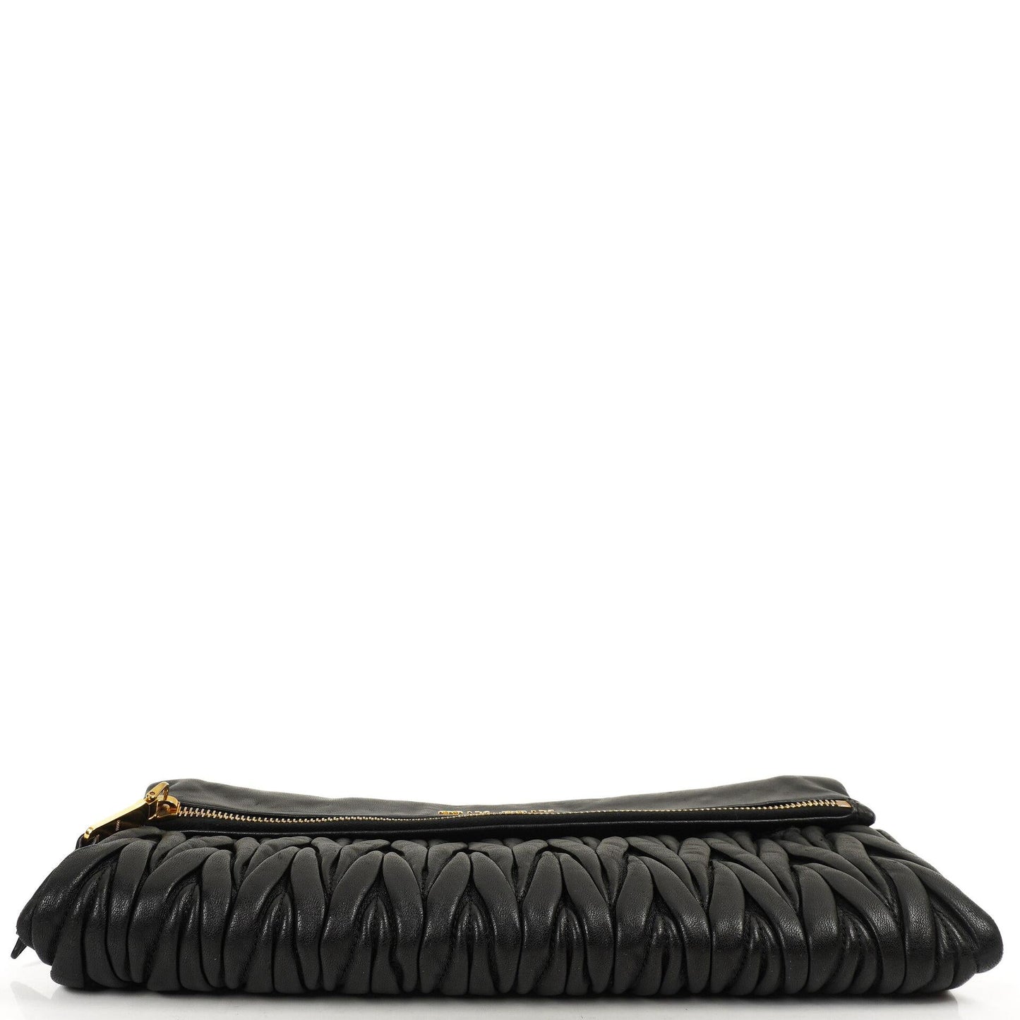 Miu Miu Matelasse Napa Nero Crossbody Clutch Bag Schwarz