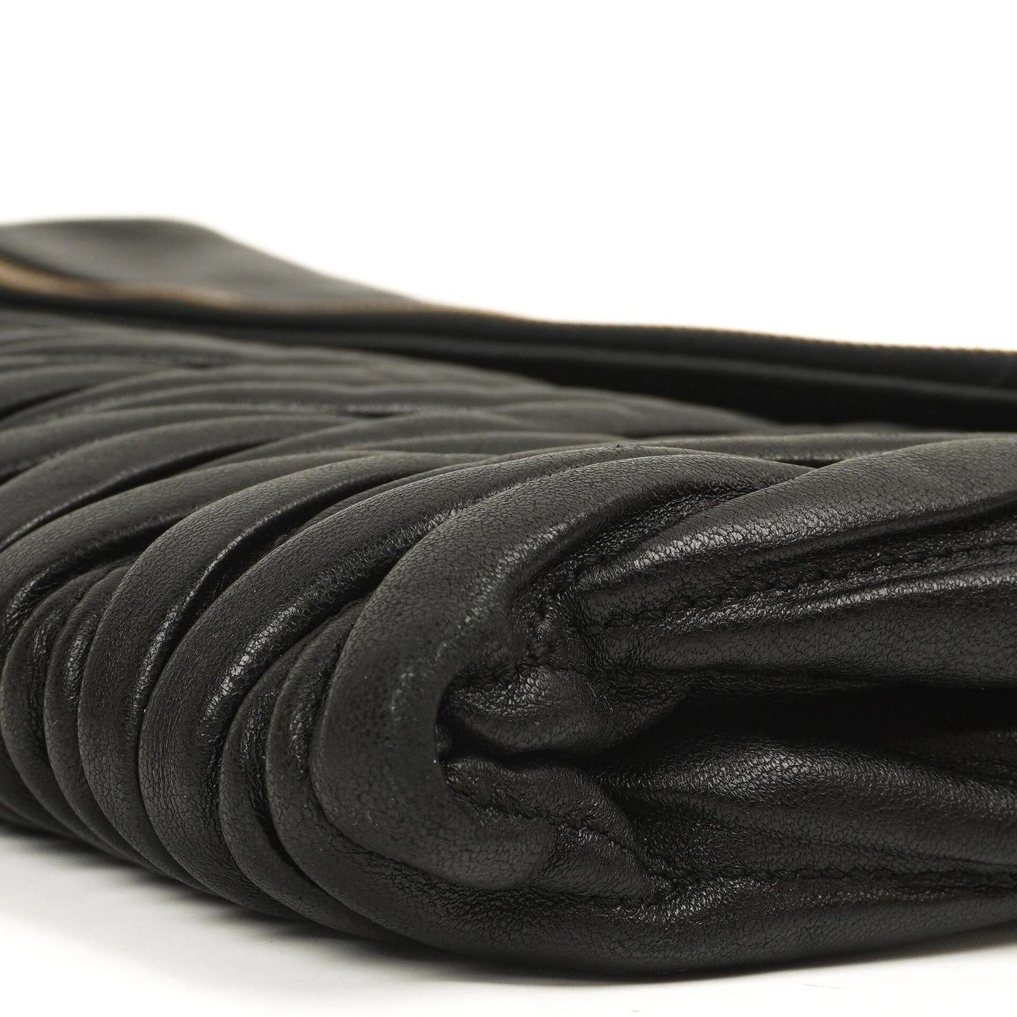 Miu Miu Matelasse Napa Nero Crossbody Clutch Bag Schwarz